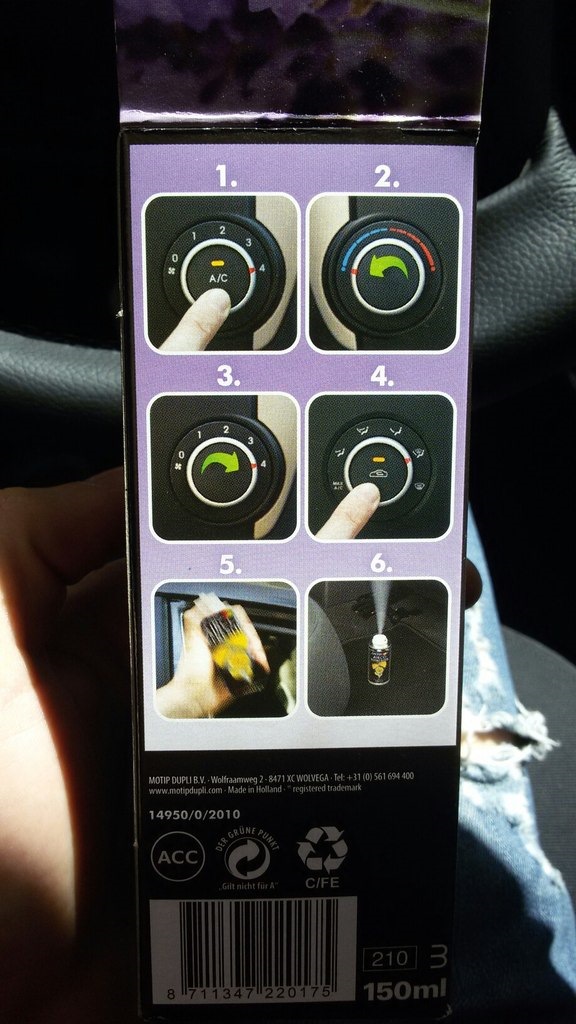 MOTIP CAR CARE Очищувач системи кондиціювання Airco 3