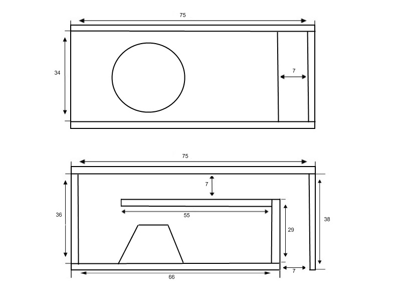 Побудова коробки під Alpine SWR-12D4 ч.1 1