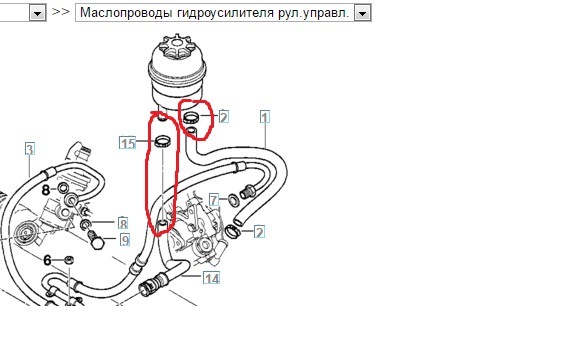 Теч шлангів бачка ГУРу 2
