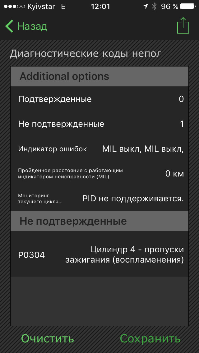 Котушка запалювання та діагностика в полі 5
