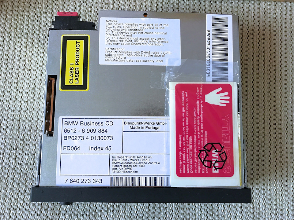 BLAUPUNKT CD43, AUX та кнопка Hi-Fi 5