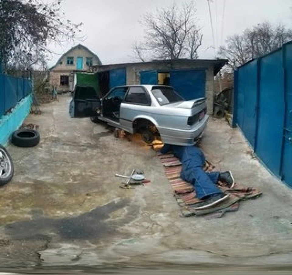 кончина старого редуктора та заварювання нового)
