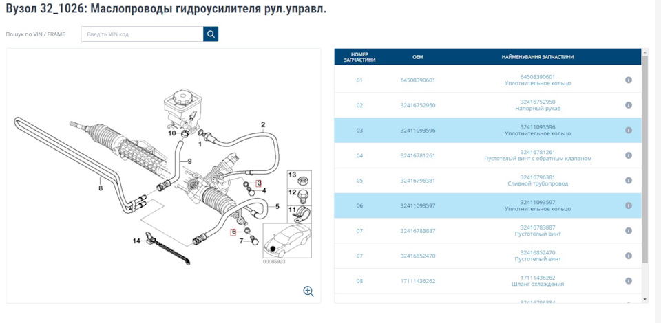 Заміна гідравлічних трубок рульової рейки 1