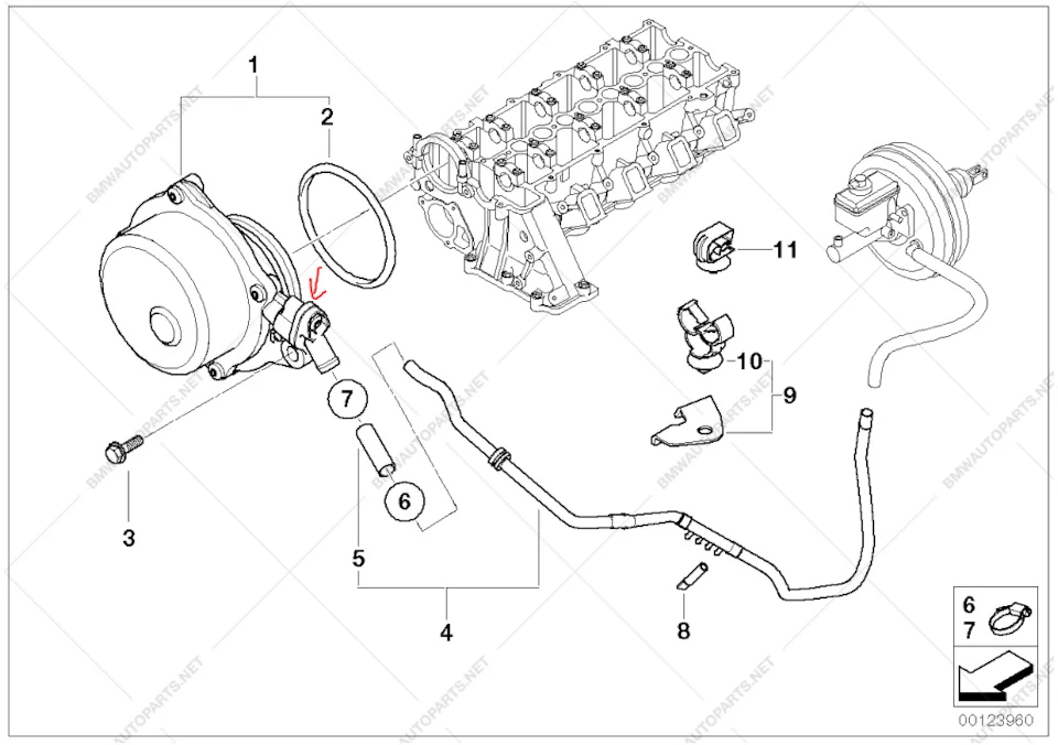 M47N текти вакуумного насоса. Заміна ущільнювальних кілець. BMW e46 320d vacuum pump seal kit, dimensions