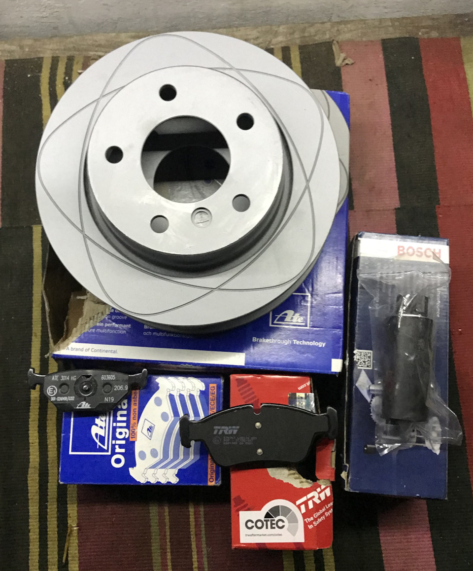ATE Power Disc + колодки ATE и TRW 1