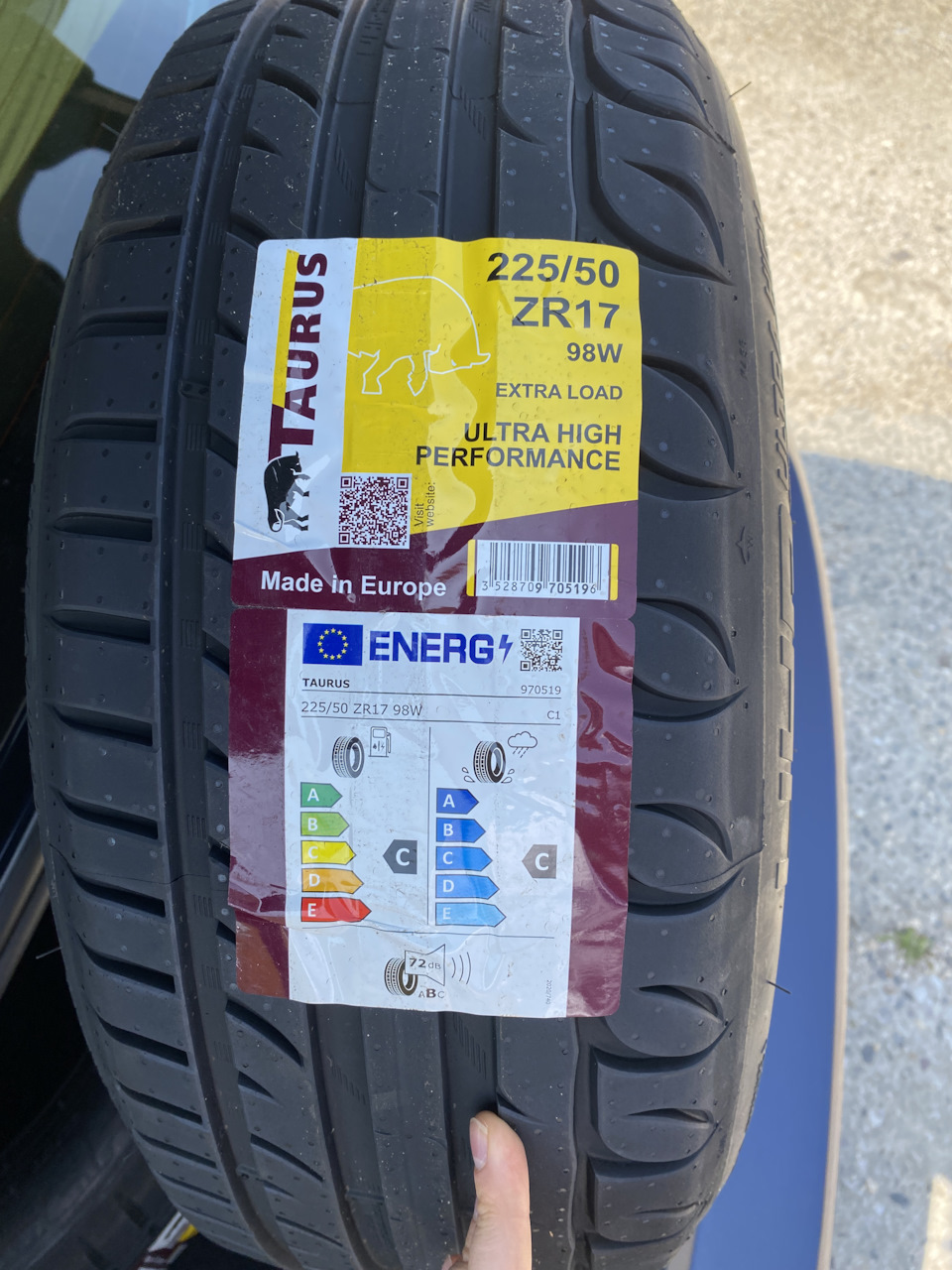 Taurus UHP 225/50/ZR17. Забудьте про активну їзду. Желе для міста 1