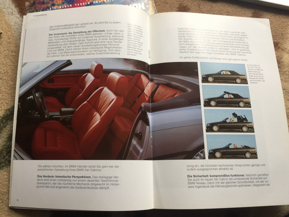 Буклети BMW E36 Cabrio 1993 року 2