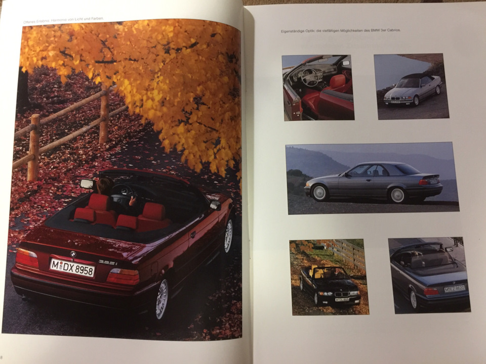 Оригінальна брошура кабріолету BMW e36 2