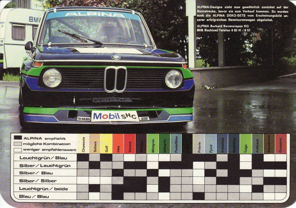 Оригінальна брошура по Деко-Сетах Alpina 5