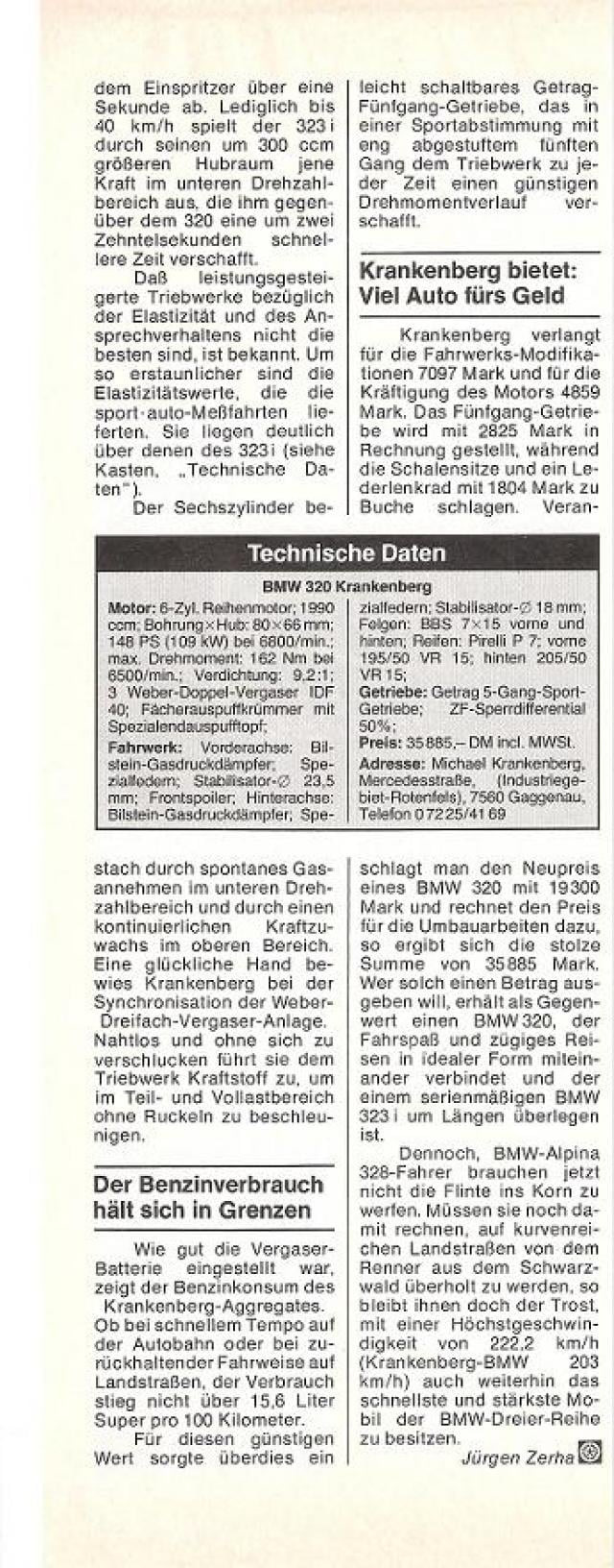 Sport Driver 06.79 BMW E21 320/6 320 Krankenberg and Müller 5