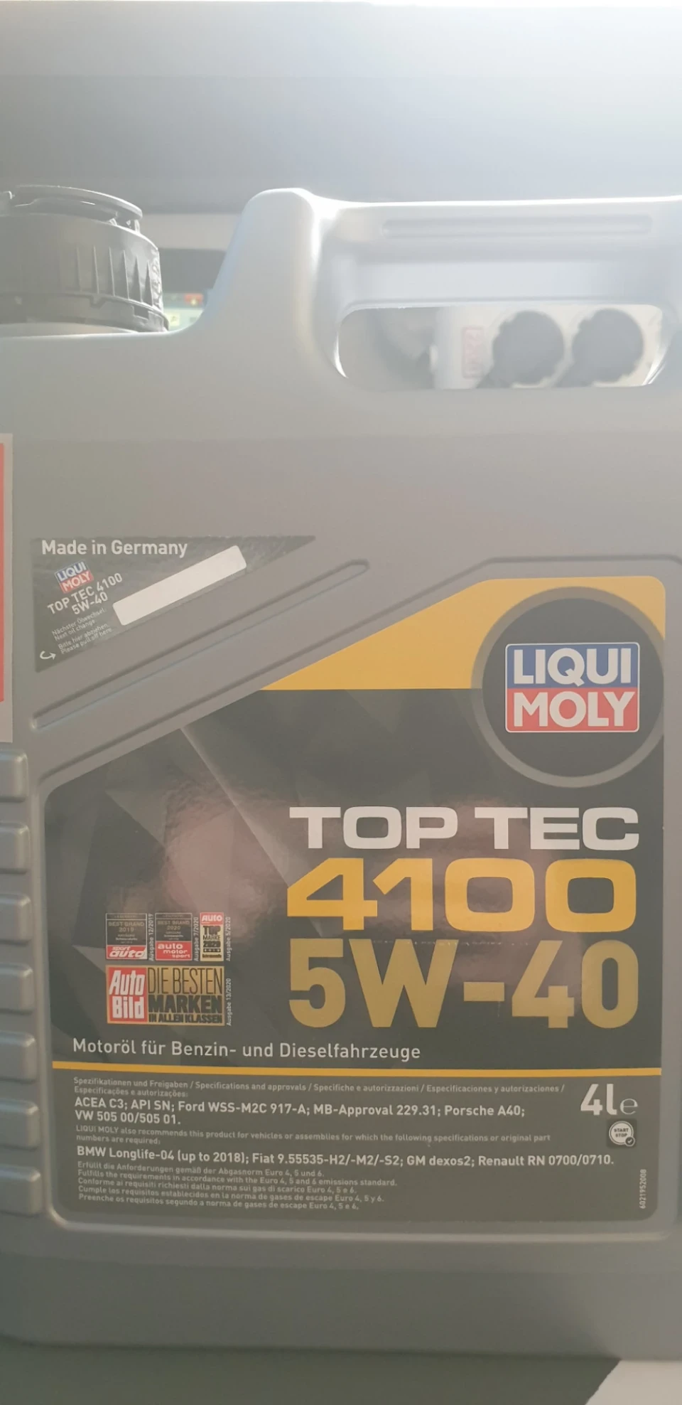 Хто заливав у БЕХ Liqui moly top tec 5w-40
