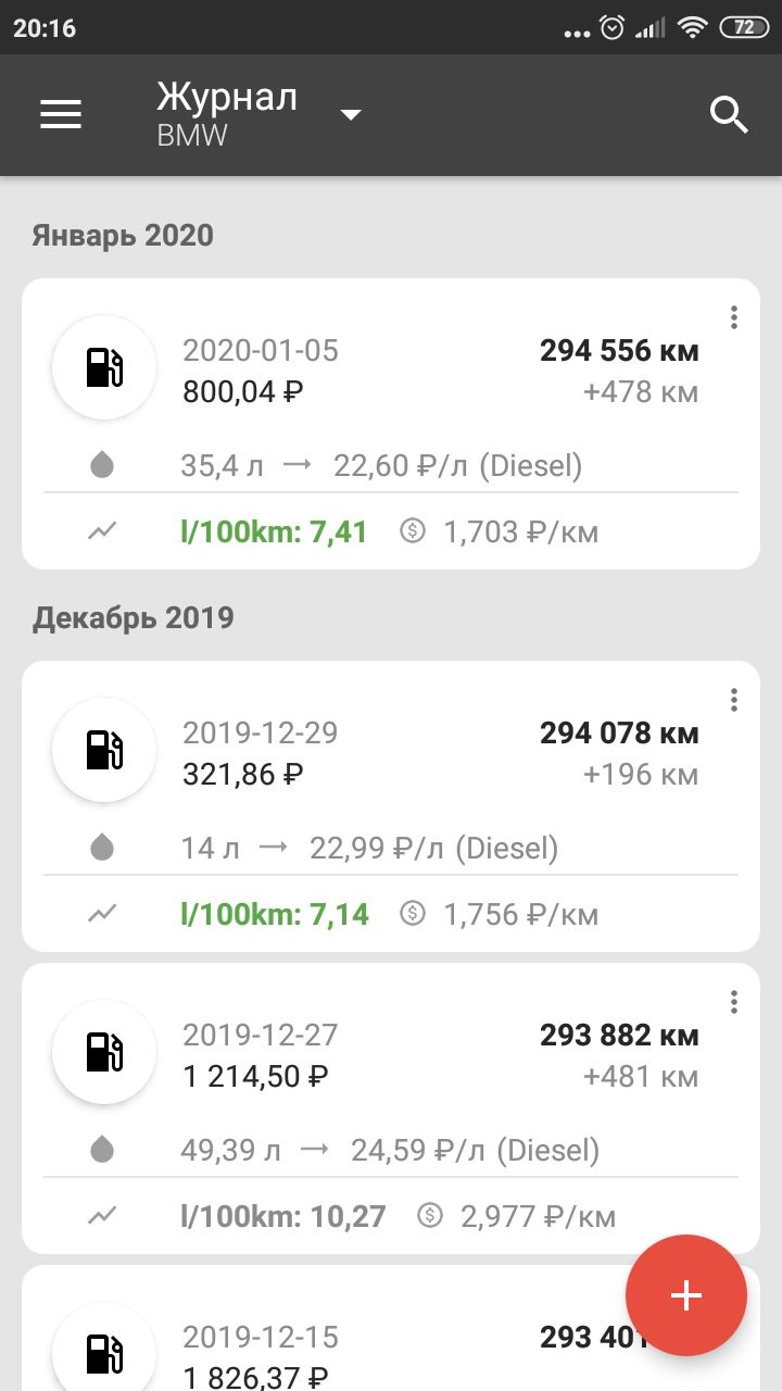 Витрата палива на 320D M47 1