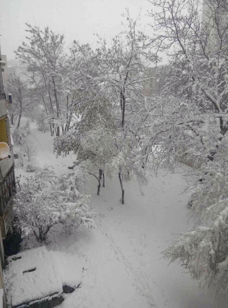 Знову, хуртовина, якого х ... адже я квітень!