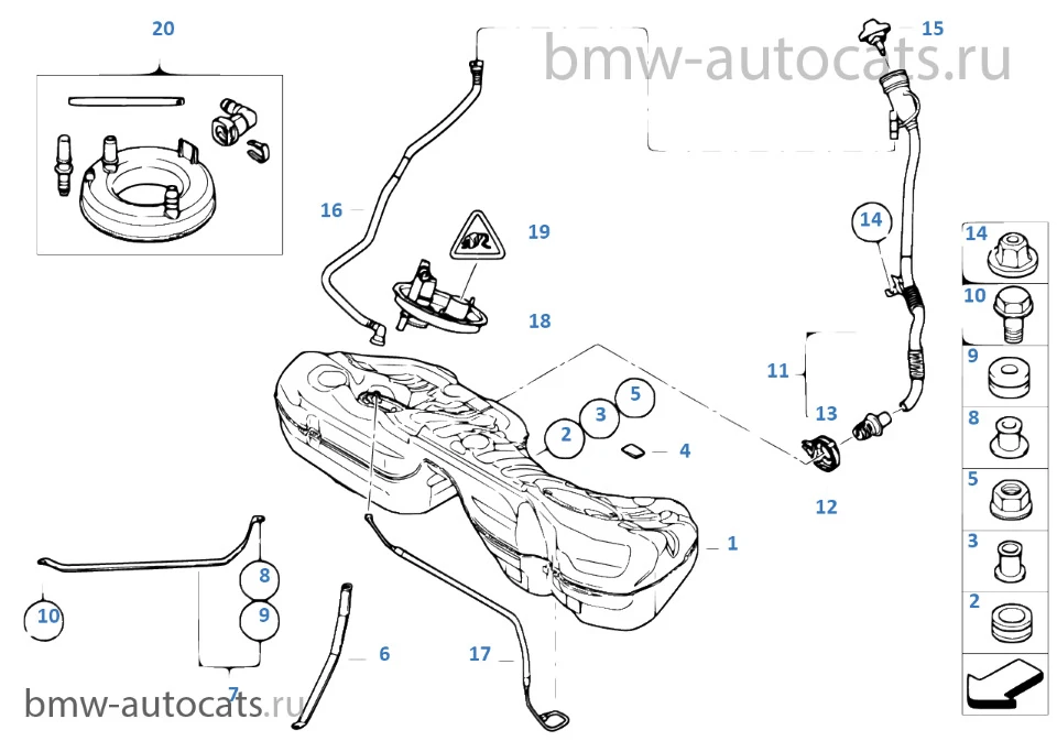 Проблема із заправкою другої половини бака BMW E90 328i SULEV