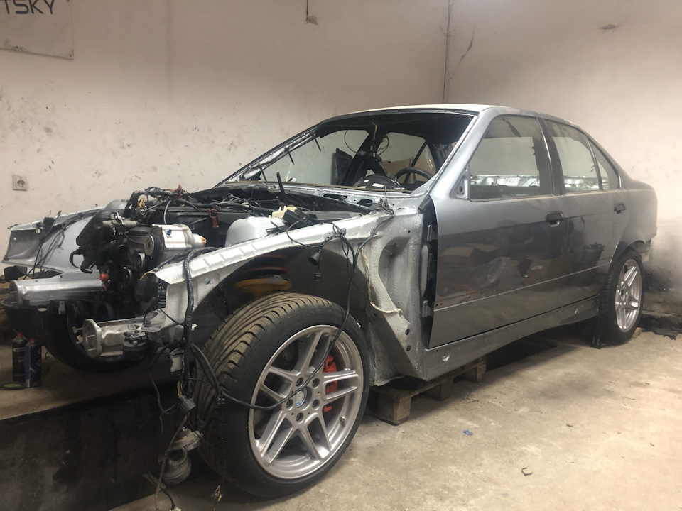 BMW е36 m54b30 + Rotrex supercharger установка в кузов 3