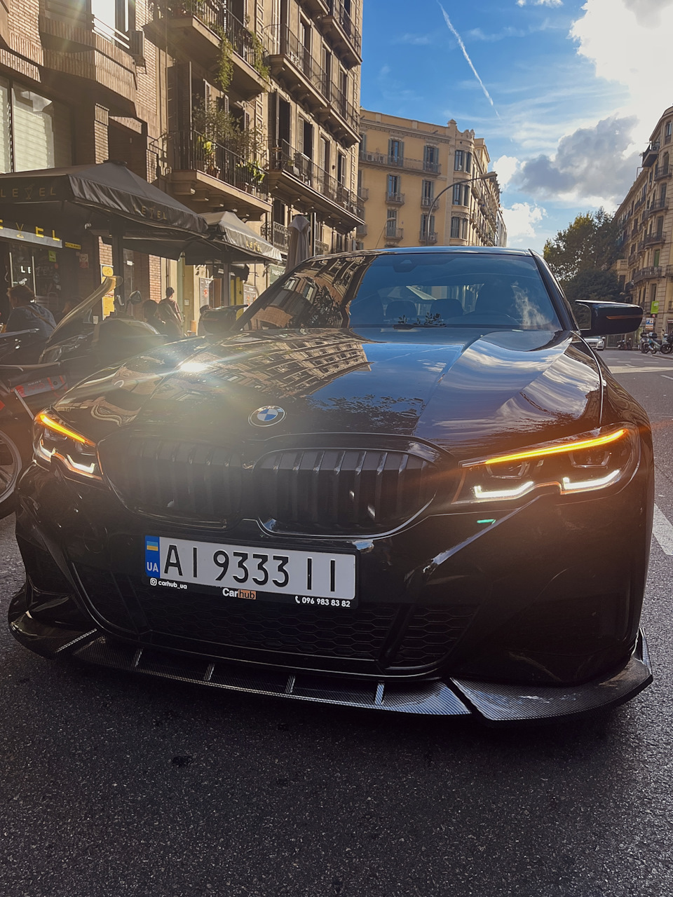 Губа карбон (front spoiler carbon) 1