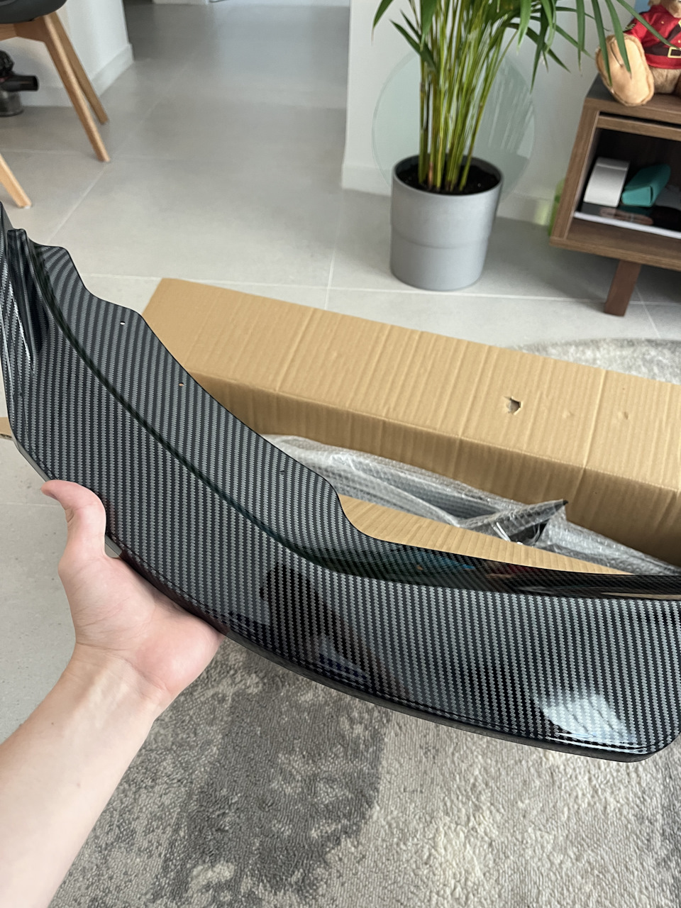 Губа карбон (front spoiler carbon) 2