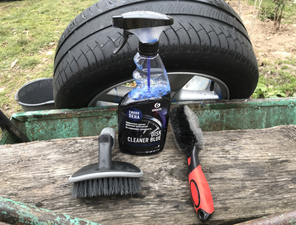 Тест нової хімії для дисків Disk Cleaner BLUE синя піна від Grass 2