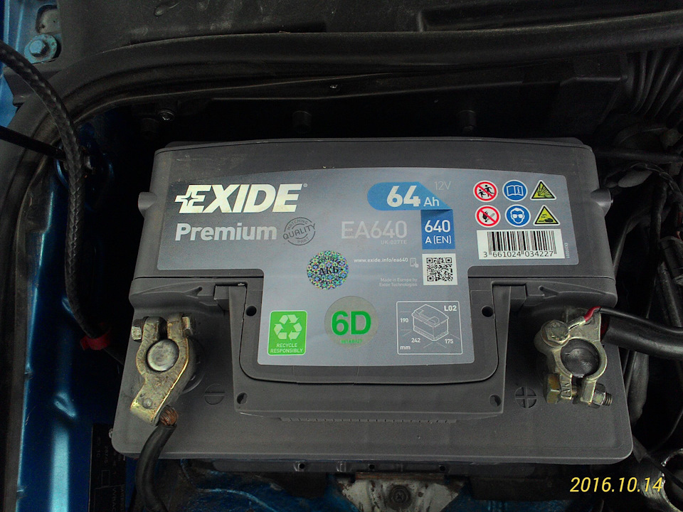 Акумулятор EXIDE Premium EA640 64 А/год 3