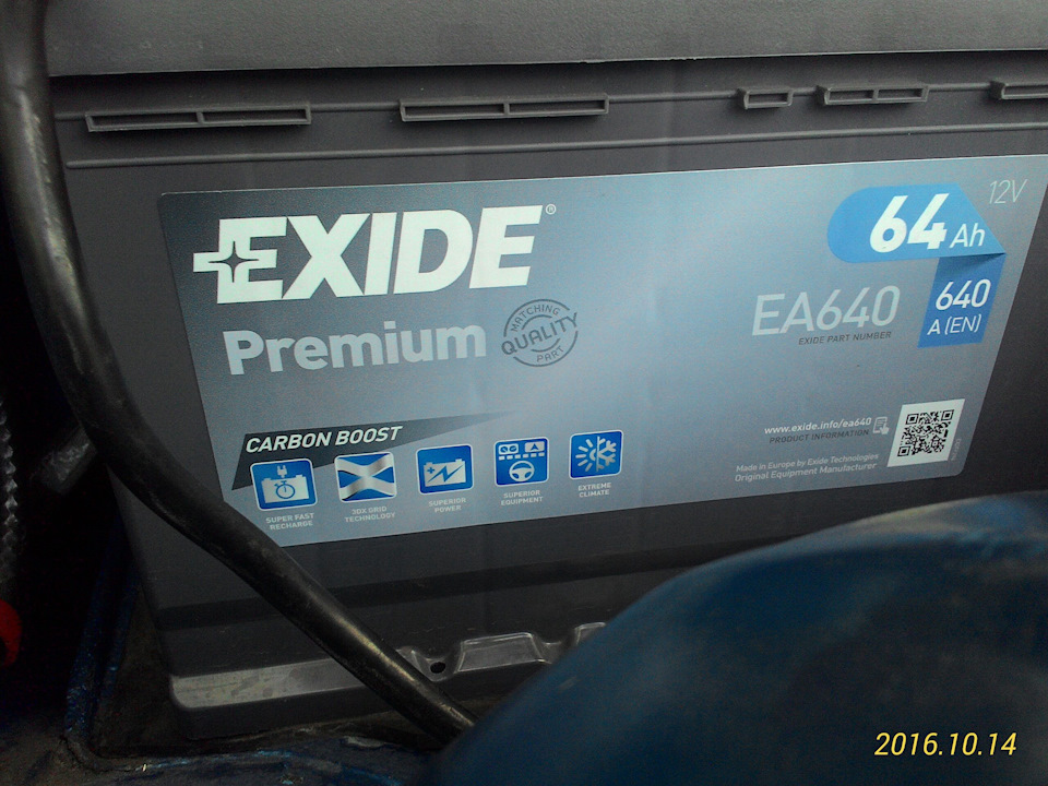 Акумулятор EXIDE Premium EA640 64 А/год 2