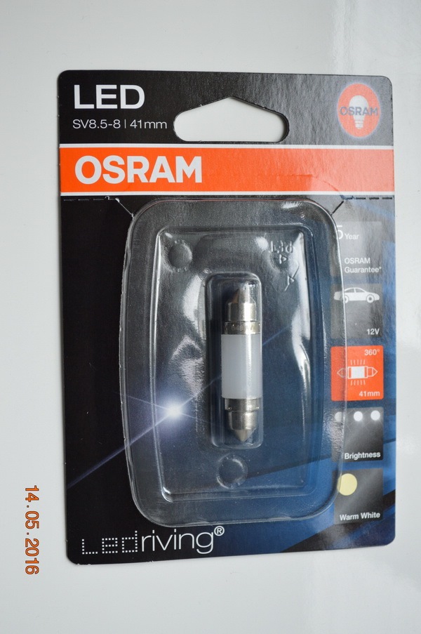 Лампа подсветки OSRAM LED 6499WW-01B (Цоколь C5W) 2