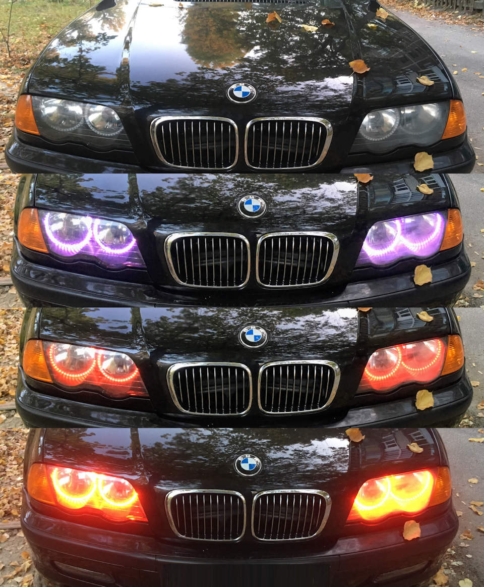 👀👼❤ Ангельські очі RGB BMW E46 4