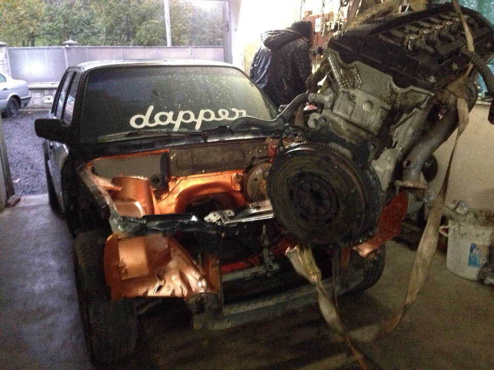 Установка мотора M52B28 в кузов e30. Swap M52B28 1