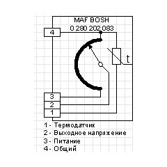 Соntactless 3302.3855 sensor of mass flow of air 2