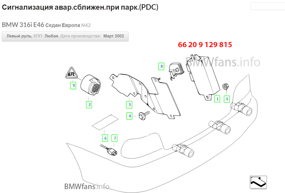 Передні парктронники в e46? 2