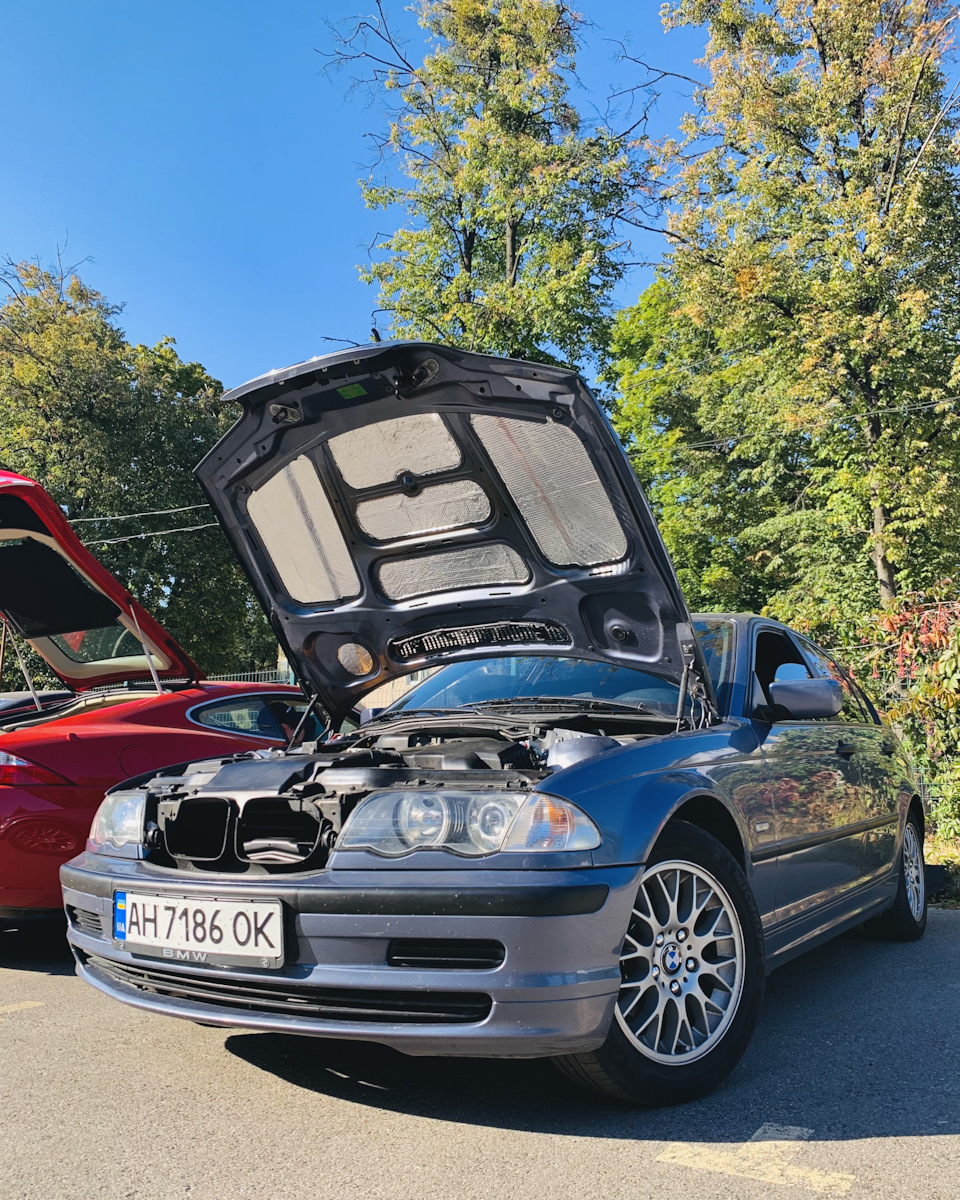 #46 Віброізоляція капота. Facelift передньої оптики. BMW E46. 1