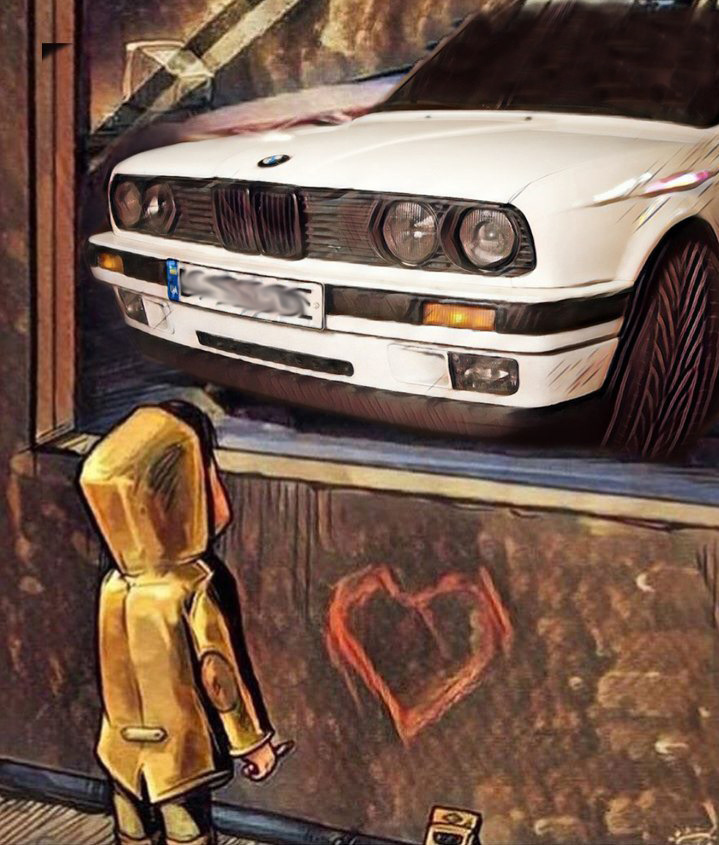Сделал со своей Пандой BMW E30 1