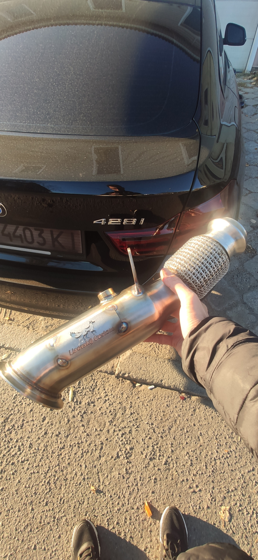 Установка на БМВ F36 downpipe, stage 1, АКПП stage 3 xhp 1