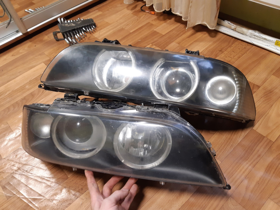 ⚫ Bi led рестайлінг фари (Hella Black) BMW E39 ⚫ 3
