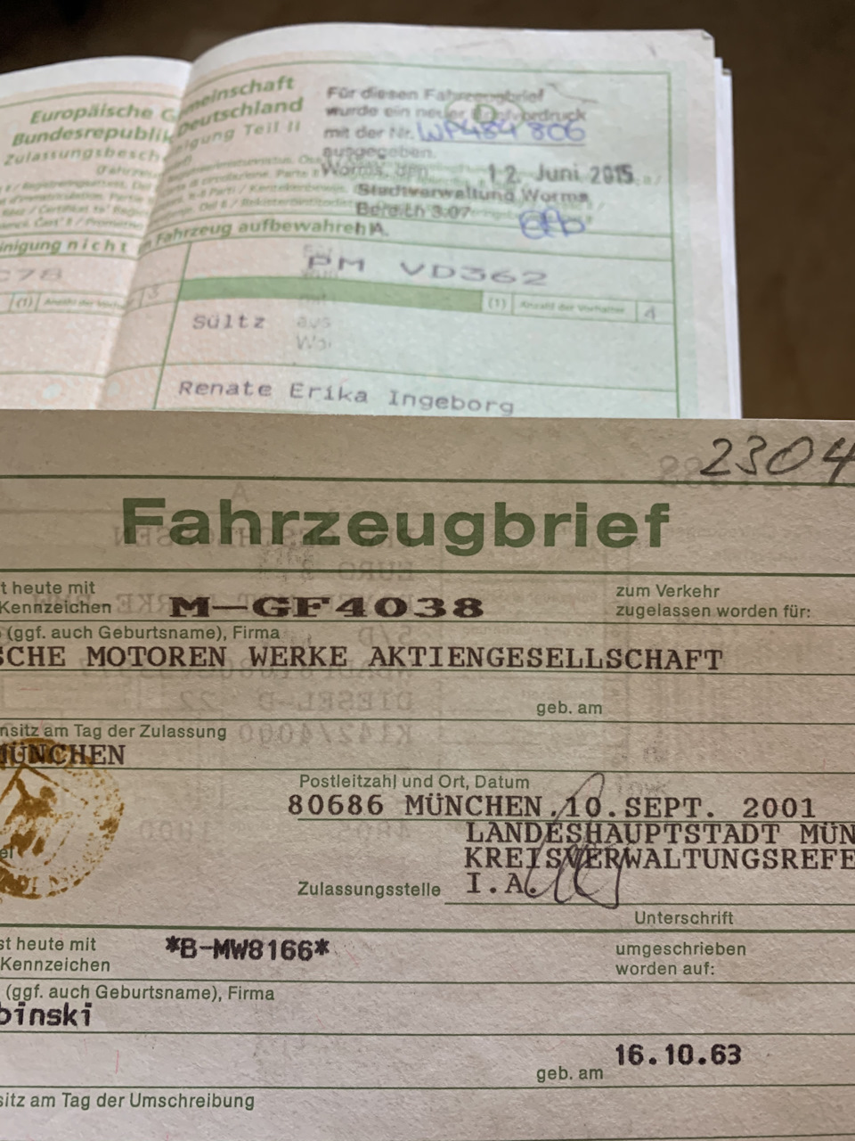 Fahrzeugbrief 1