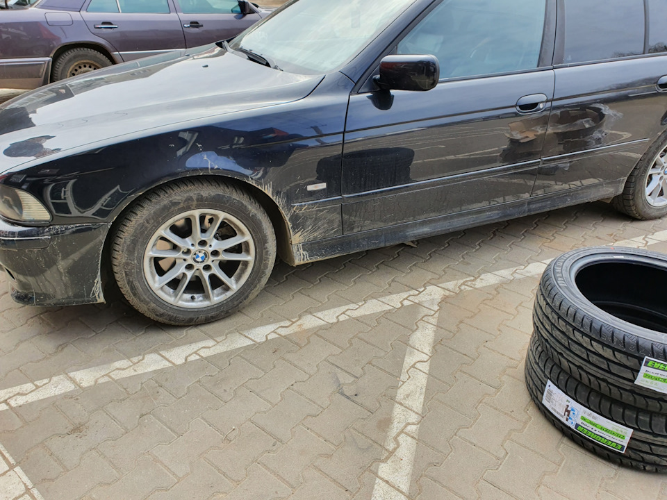 Шиномонтаж частина 1. Заміна дисків на bmw e39 94стиль, ніж туманно. 3