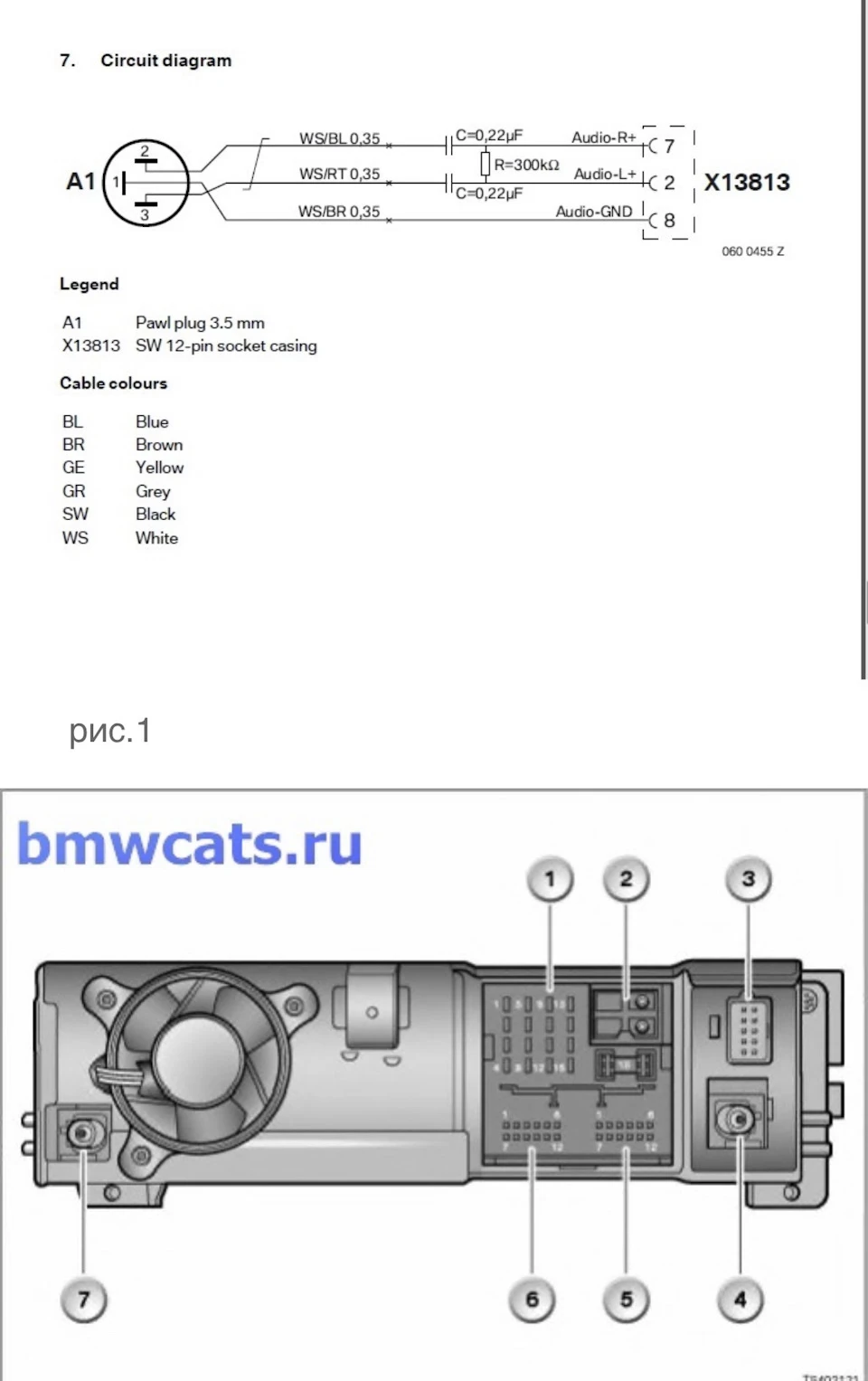 Е60 підключення AUX.