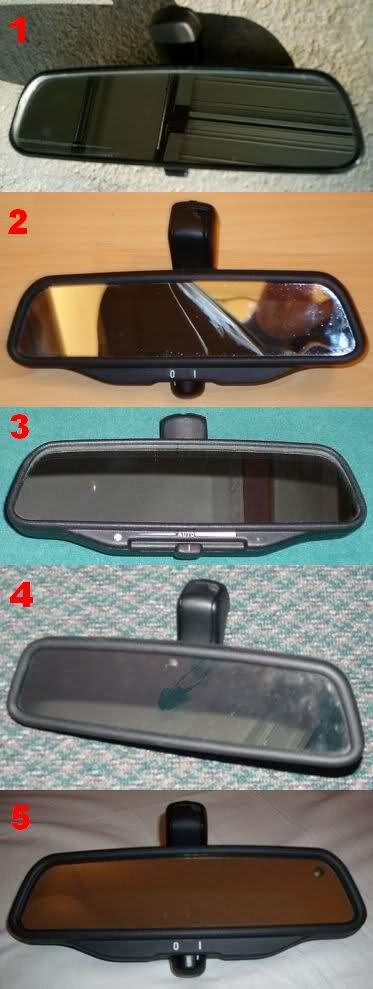 Види салонних дзеркал E34. (Автозатемнення.) 1