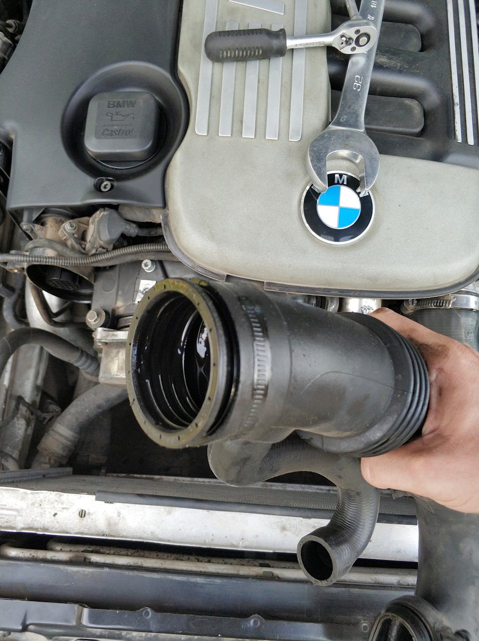 Заміна кільця ущільнювача турбіни bmw e39 m57 1