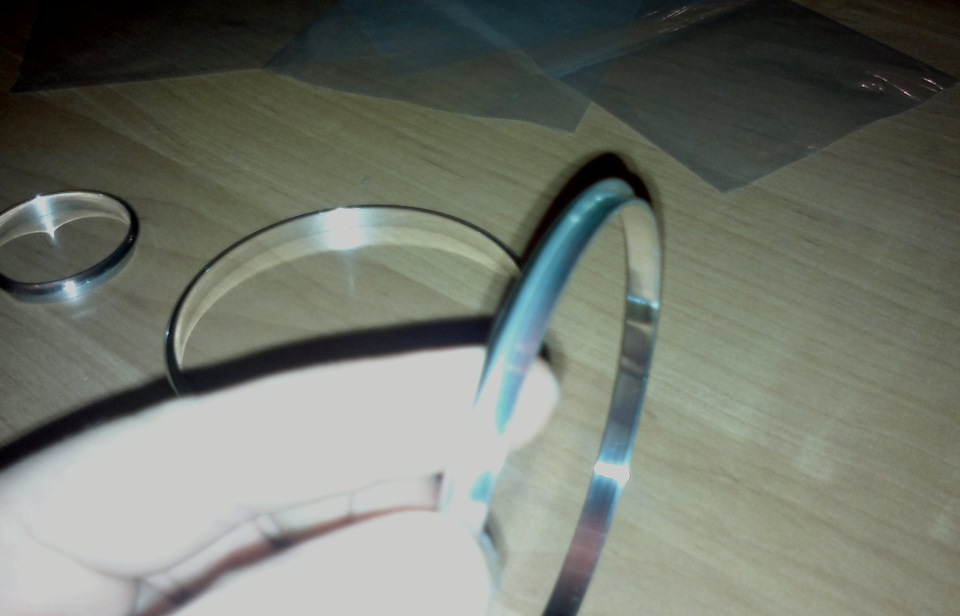 BMW e34 dash rings chrome 3
