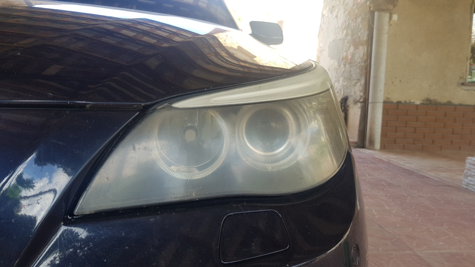 2. Перші процедури. ТО та заміна стекол фар BMW E60 520d 3