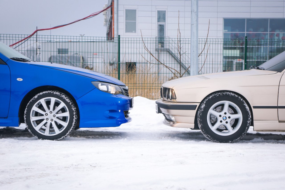 Фото BMW е34 зима 2017 1