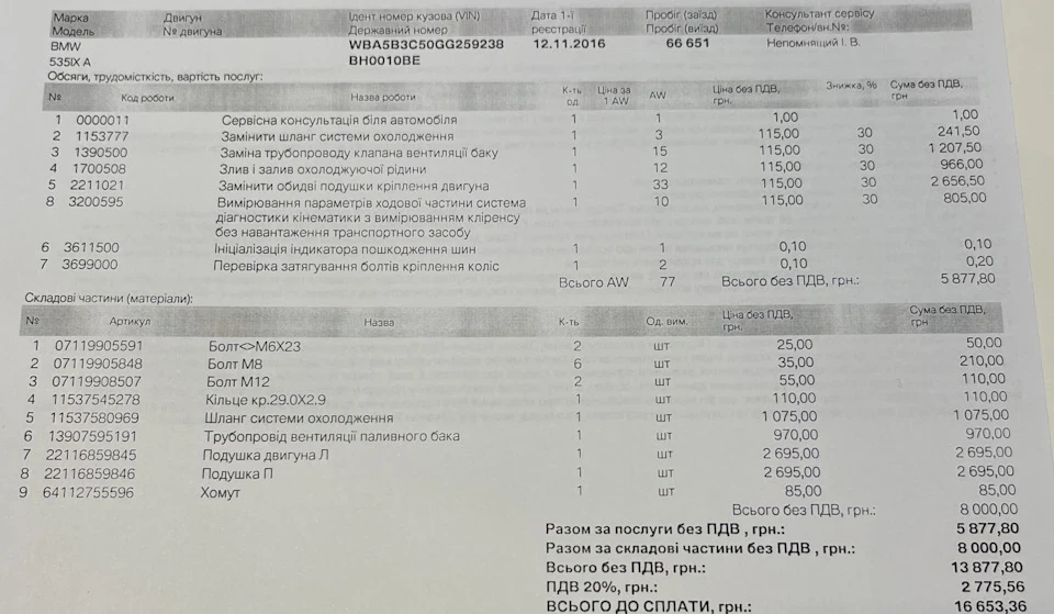 Вібрація N55 переможена і маленька неприємна історія