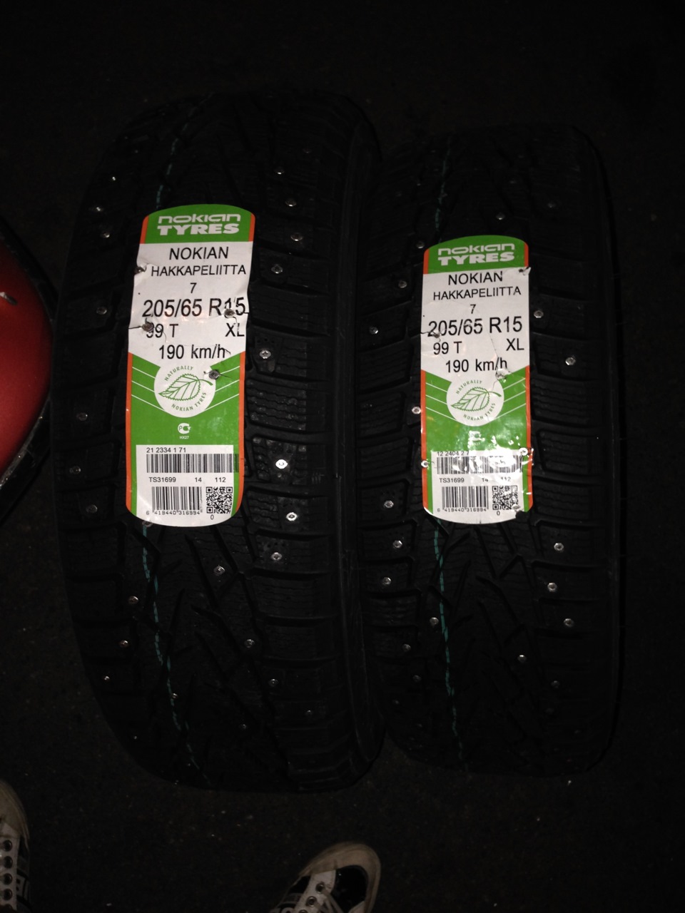 Пара шин Nokian Hakkapeliitta 7 (205/65R15 99T XL) 5