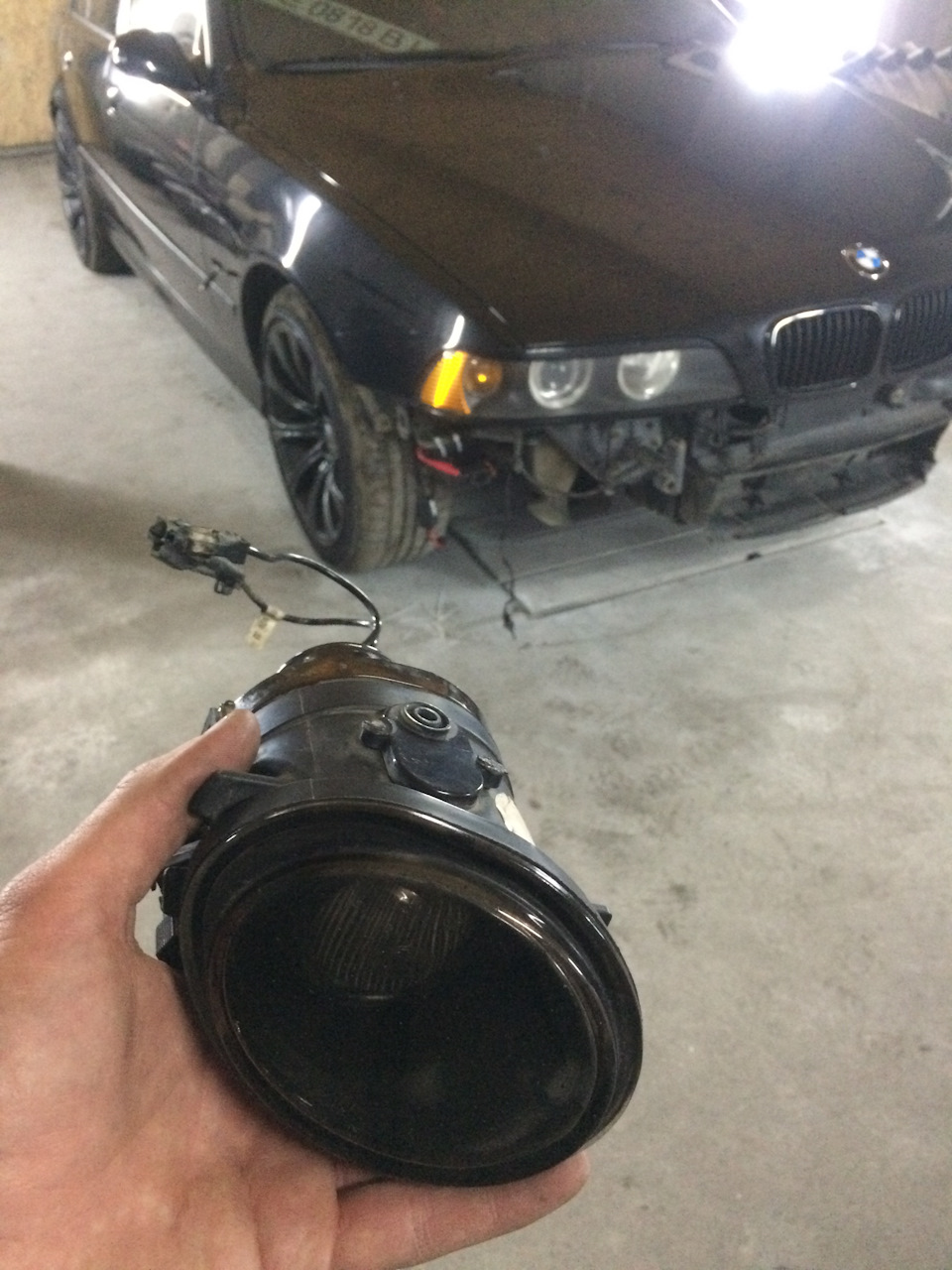Установка лінз в М бампер BMW e39 3