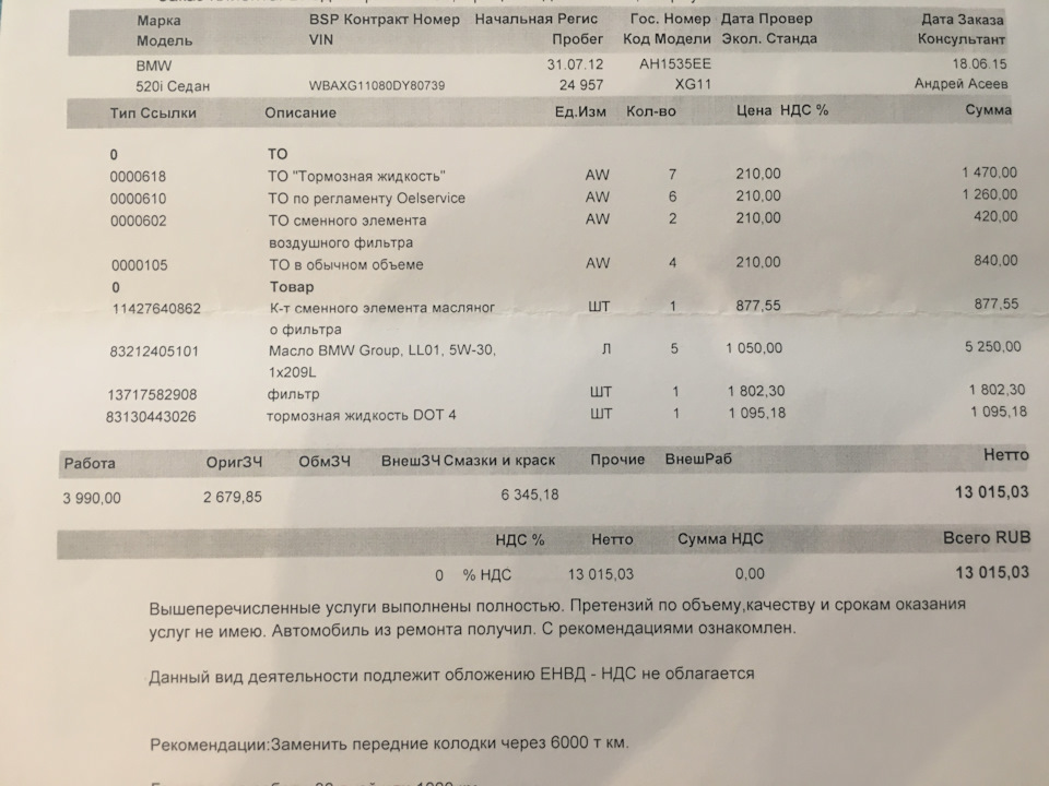 Звіти з обслуговування та ремонту за все життя машини 3