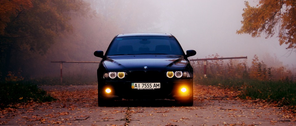 ДТП це початок тюнінгу (bmw e39 yellow headlights) 2