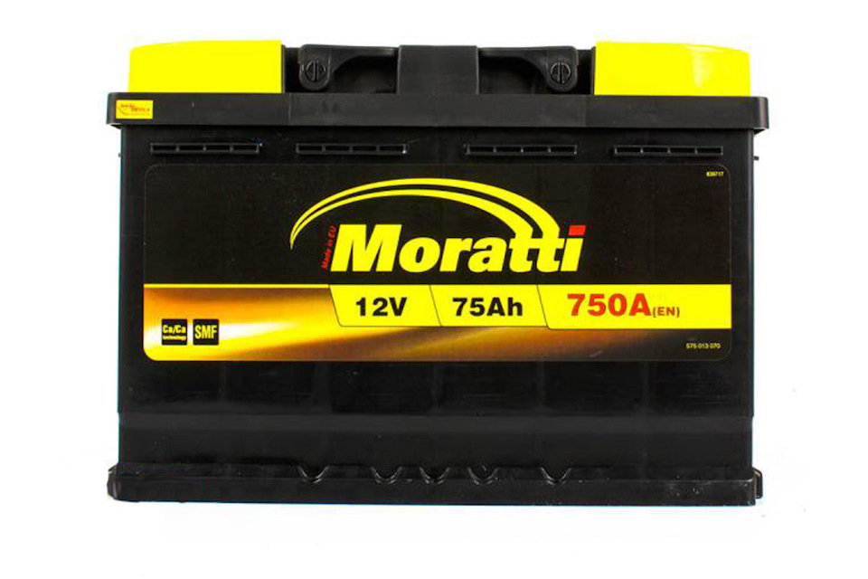Новий акумулятор Moratti TAB 6СТ-75 1