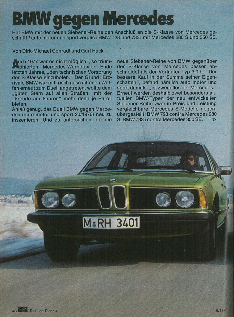 BMW e23 проти Mercedes W116 1