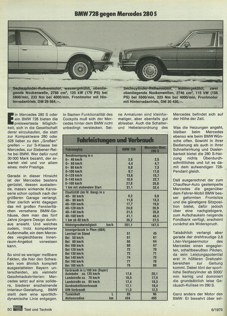 BMW e23 проти Mercedes W116 3