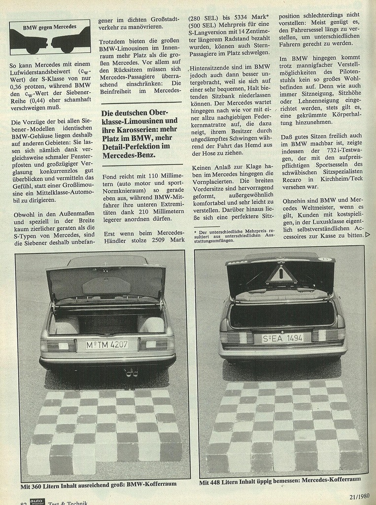 BMW e23 проти Mercedes W126 5